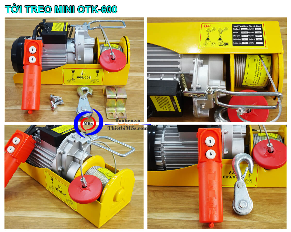 Máy tời treo mini 600kg OTK Máy tời treo mini 600kg OTK