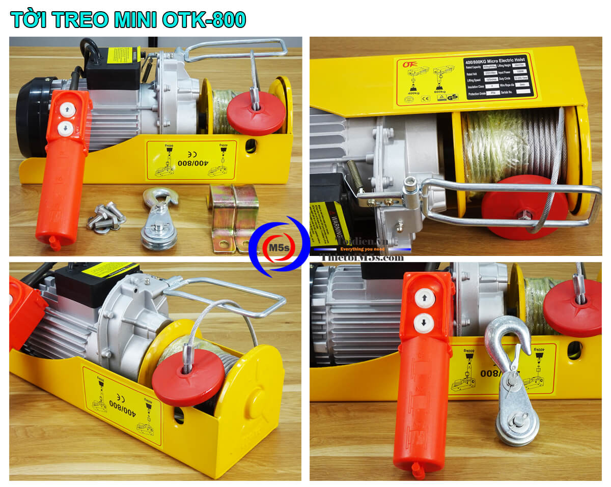 Máy tời treo mini 800kg OTK Máy tời treo mini 800kg OTK