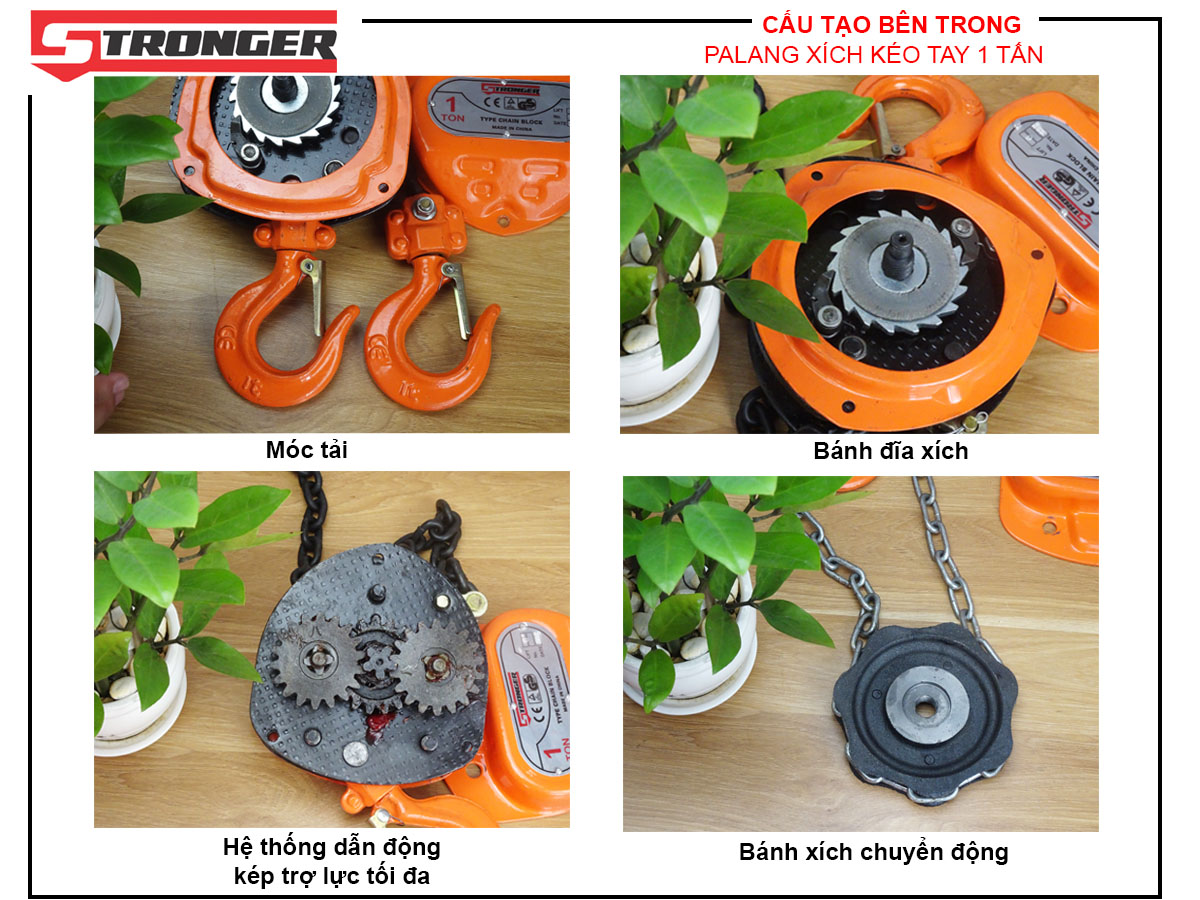 Pa lăng xích kéo tay 1 tấn Stronger Pa lăng xích kéo tay 1 tấn Stronger