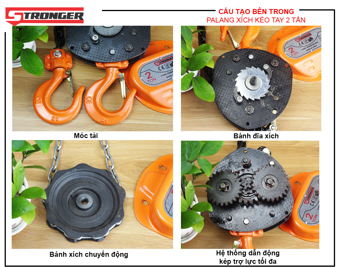 Pa lăng xích kéo tay 2 tấn Stronger Pa lăng xích kéo tay 2 tấn Stronger