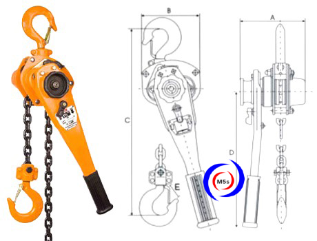 Cấu tạo pa lăng xích lắc tay Cấu tạo pa lăng xích lắc tay