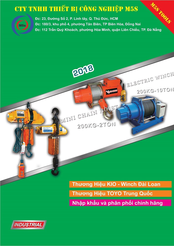 Tời điện 1 tấn - Thiết bị phù hợp sử dụng tại các công trình xây dựng