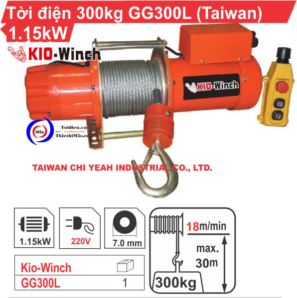 Tời điện kéo mặt đất KIO Winch Tời điện kéo mặt đất KIO Winch