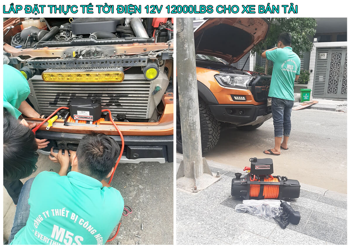 Tời điện kéo xe 12V 12000Lbs STRONGER Tời điện kéo xe 12V 12000Lbs STRONGER