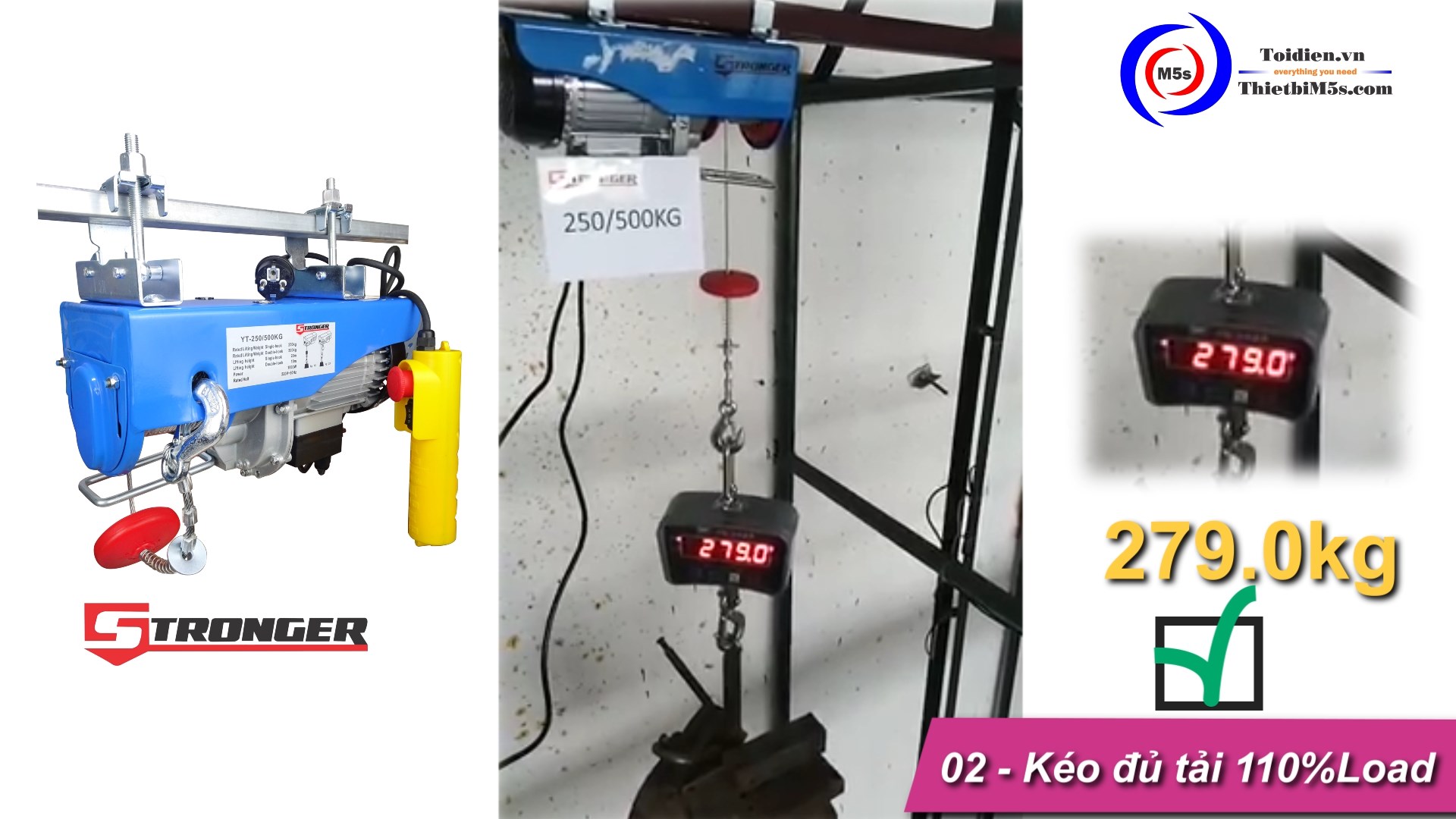 TỜI ĐIỆN MINI 250-500KG STRONGER TỜI ĐIỆN MINI 250-500KG STRONGER
