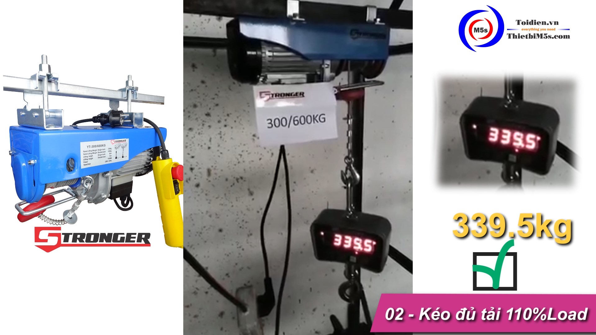 TỜI ĐIỆN MINI 300-600KG STRONGER TỜI ĐIỆN MINI 300-600KG STRONGER
