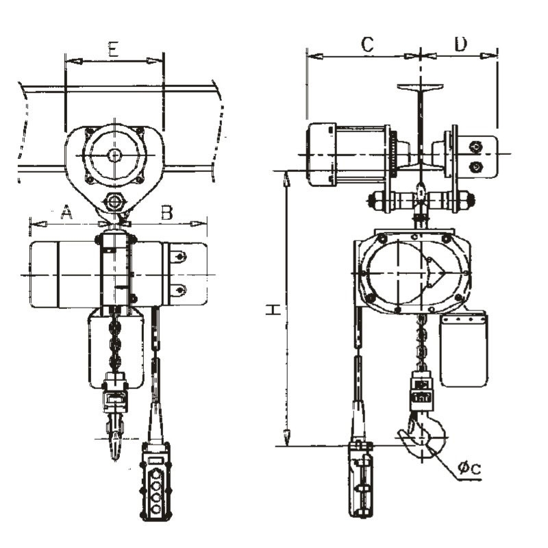 Cấu tạo Palang xích điện 1 tấn KIO Winch Cấu tạo Palang xích điện 1 tấn KIO Winch