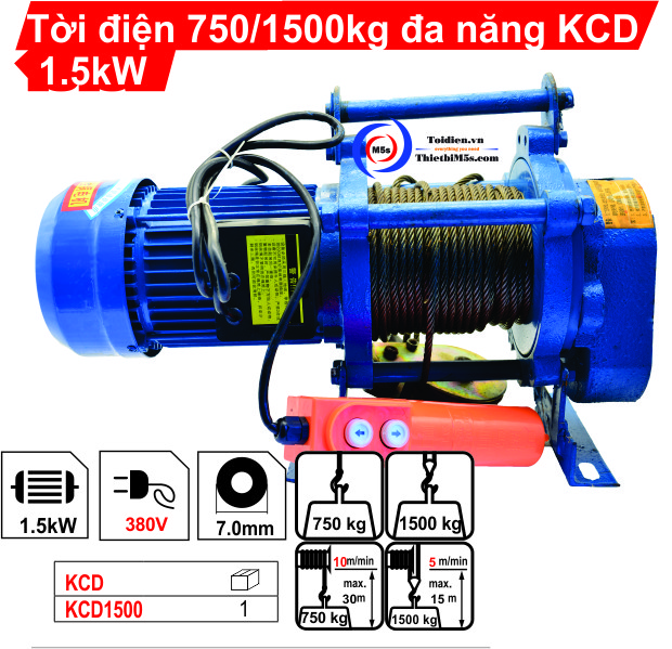 Tời điện 1500kg đa năng Senggong