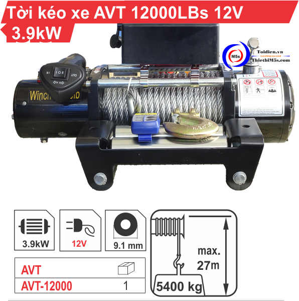 Thế nào là máy tời điện kéo hàng - Thiết bị M5s