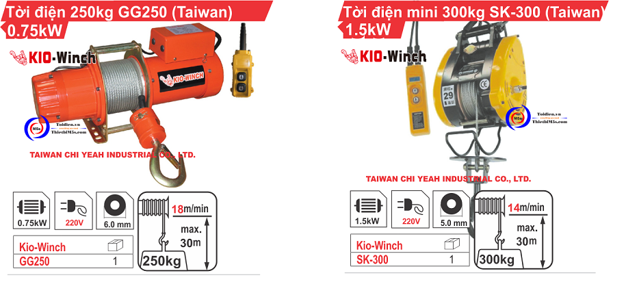 Phân loại máy tời kéo chính hãng