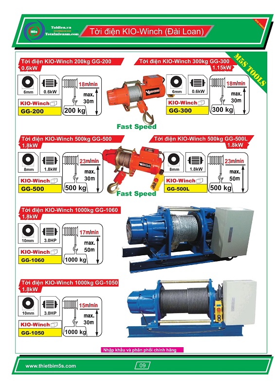 Máy tời kéo mặt đất