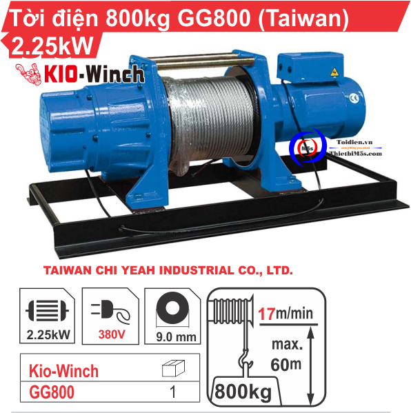 Tời kéo mặt đất KIO Winch Tời kéo mặt đất KIO Winch