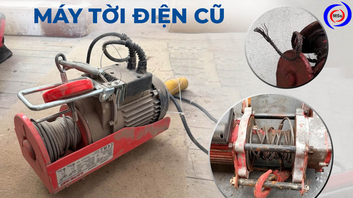 Máy tời điện cũ Máy tời điện cũ