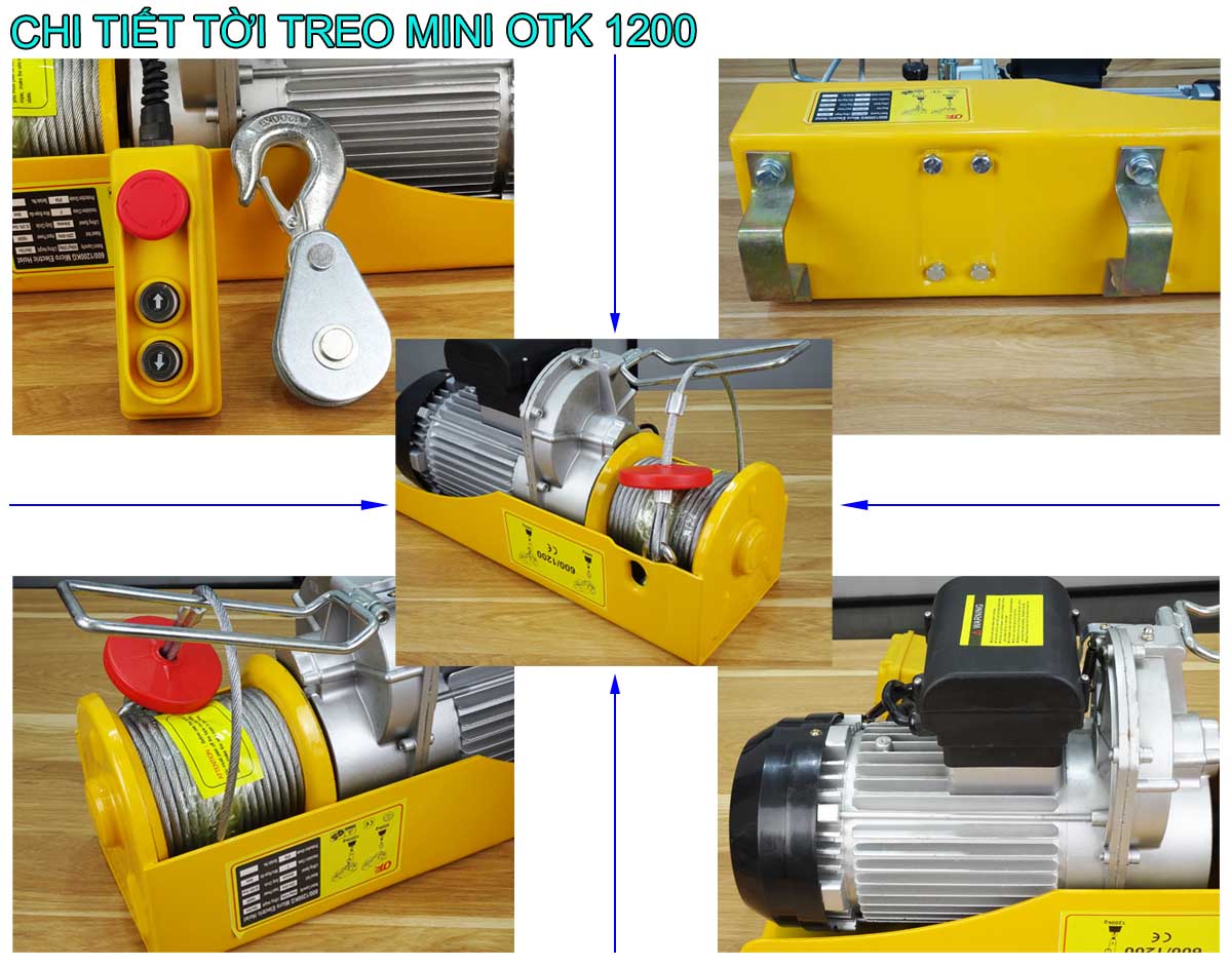 Máy tời treo mini 1200kg OTK Máy tời treo mini 1200kg OTK