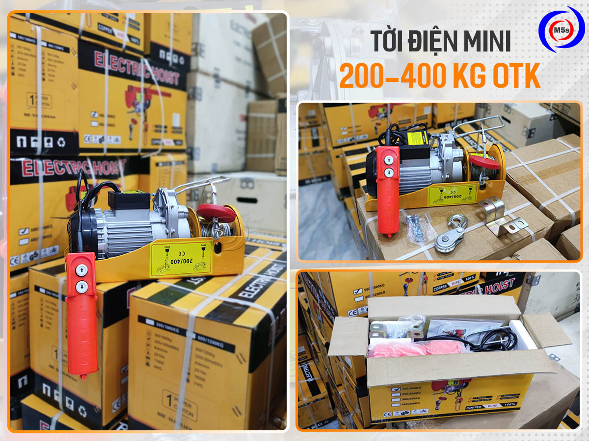 Tời điện mini 200kg-400kg OTK Tời điện mini 200kg-400kg OTK