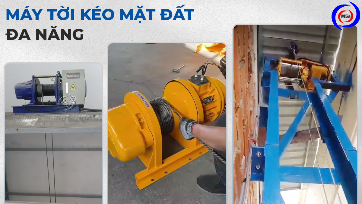Máy tời kéo mặt đất đa công dụng Máy tời kéo mặt đất đa công dụng