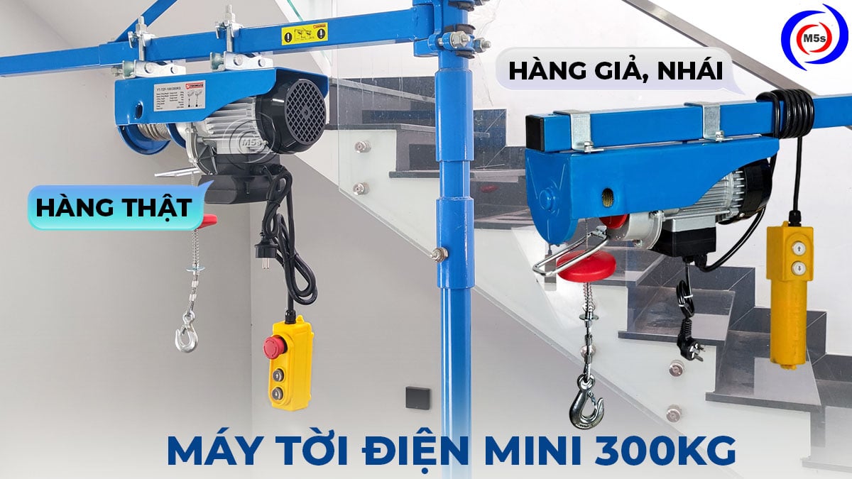Máy tời mini 300kg hàng thật và hàng giả Máy tời mini 300kg hàng thật và hàng giả