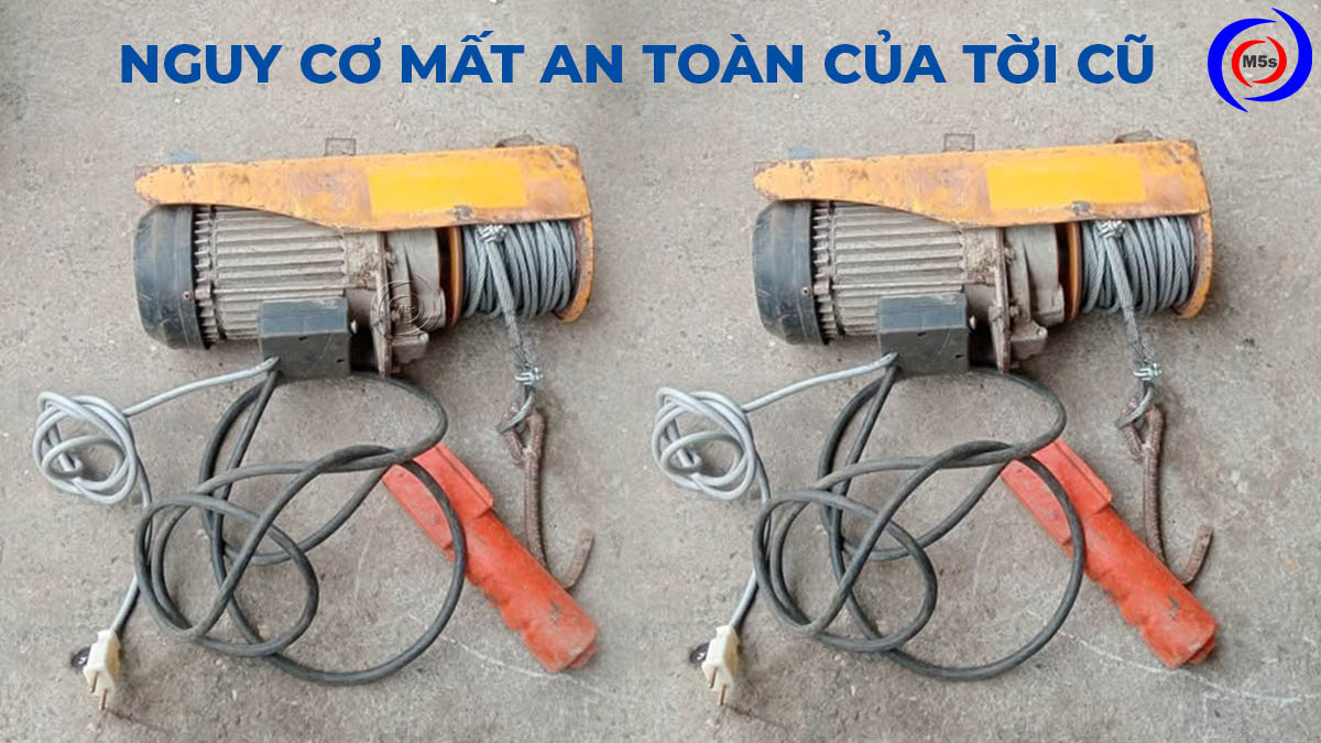 Nguy cơ mất an toàn của máy tời cũ Nguy cơ mất an toàn của máy tời cũ