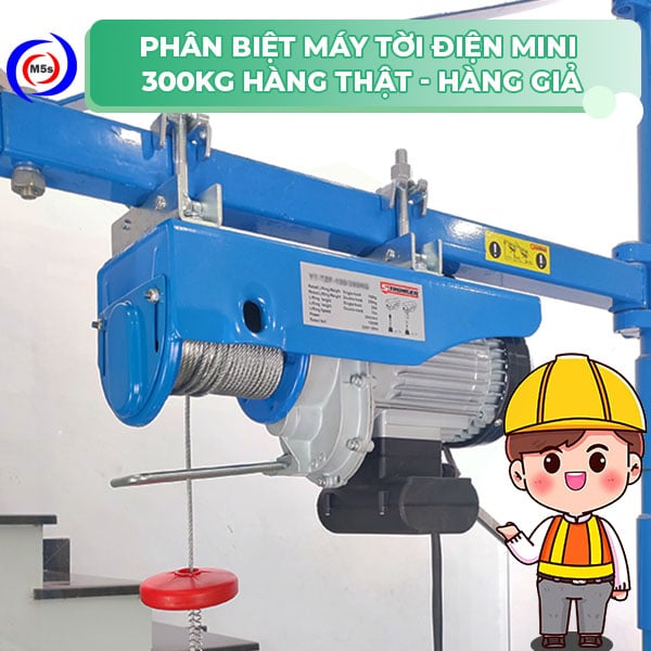 Phân biệt máy tời điện mini 300kg hàng thật và hàng giả Phân biệt máy tời điện mini 300kg hàng thật và hàng giả