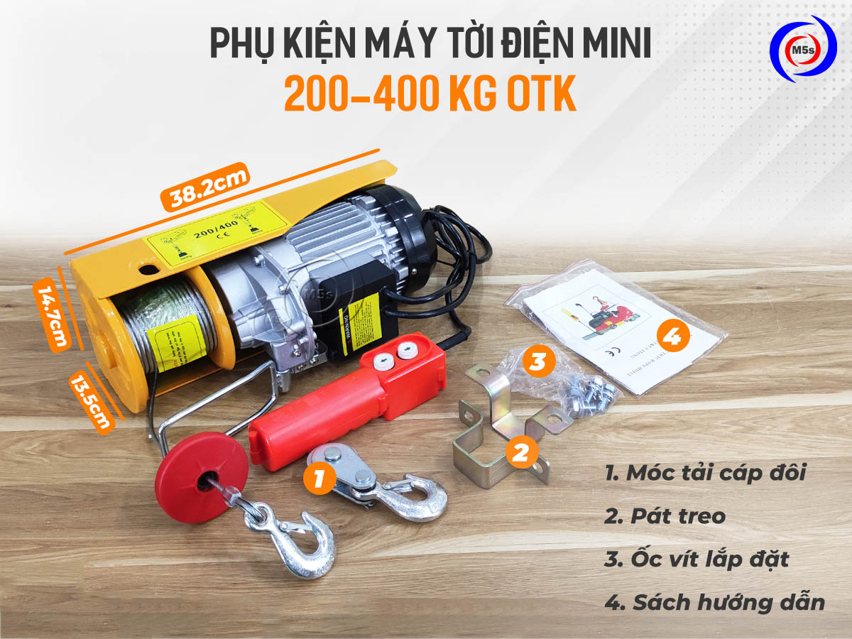 Phụ kiện tời điện mini 200kg-400kg OTK Phụ kiện tời điện mini 200kg-400kg OTK