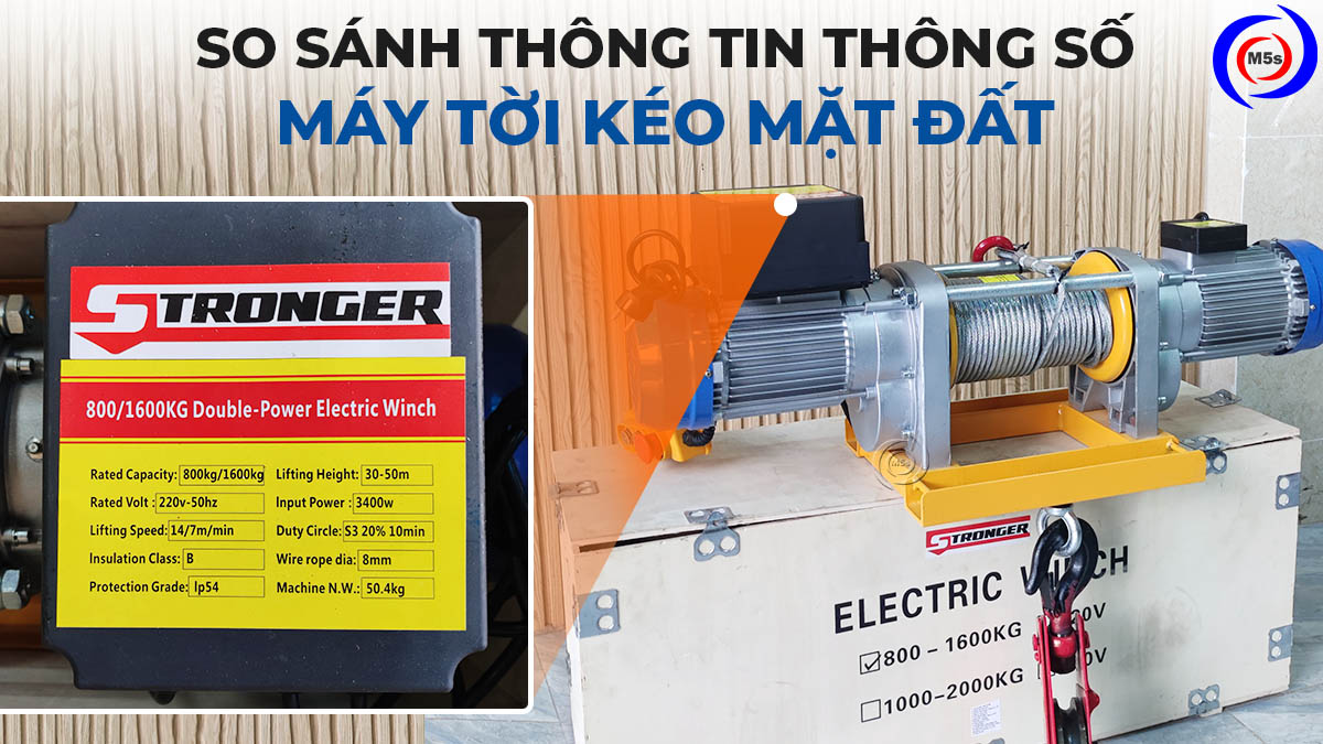 So sánh thông tin thông số máy tời kéo mặt đất So sánh thông tin thông số máy tời kéo mặt đất