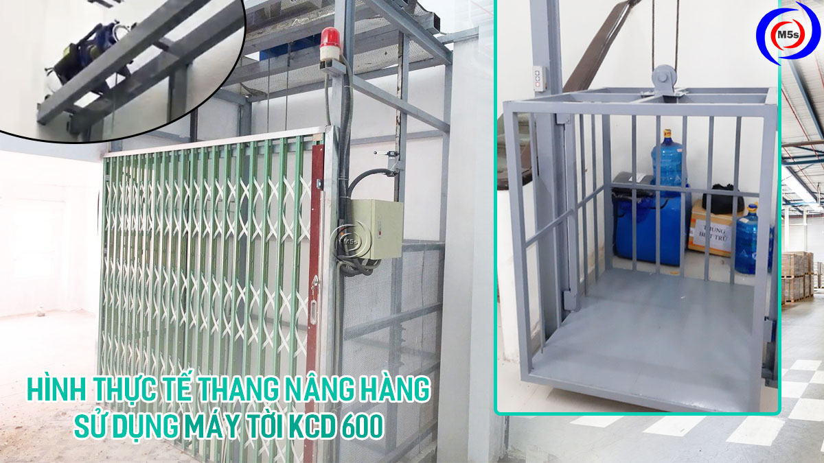 Thang nâng hàng kết hợp tời điện KCD-600 Thang nâng hàng kết hợp tời điện KCD-600