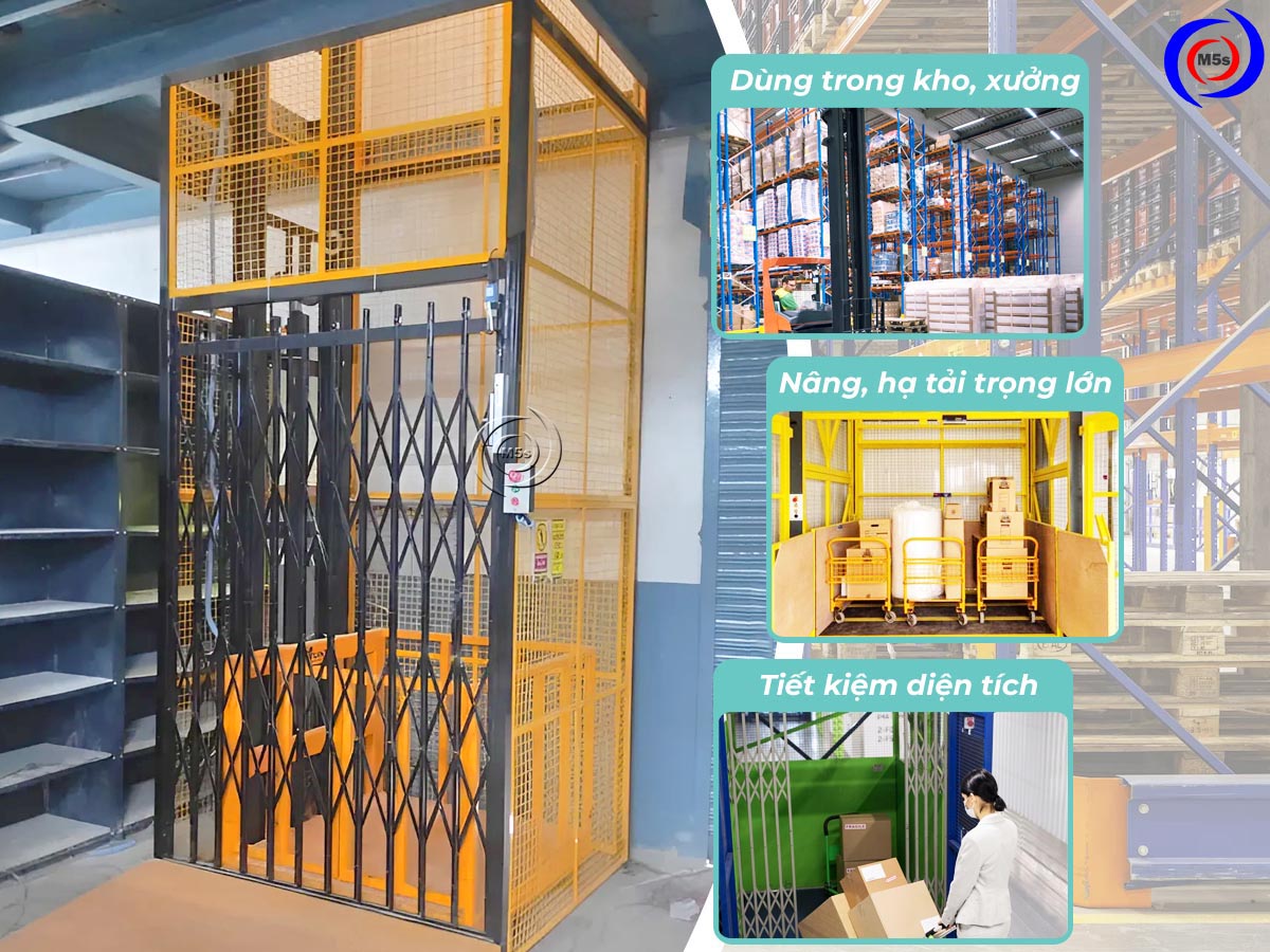 ứng dụng thang nâng hàng ứng dụng thang nâng hàng