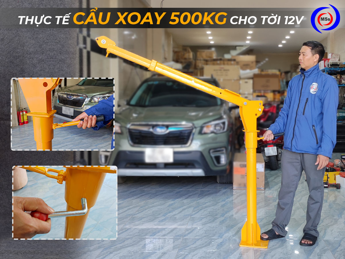 cẩu xoay 360 độ 500kg cho máy tời 12V cẩu xoay 360 độ 500kg cho máy tời 12V