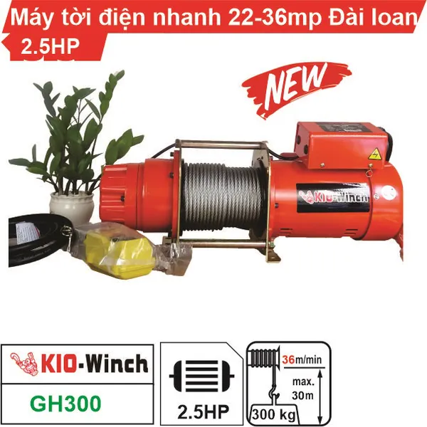 MÁY TỜI NHANH 300KG 36M/PHÚT KIO WINCH GH-300