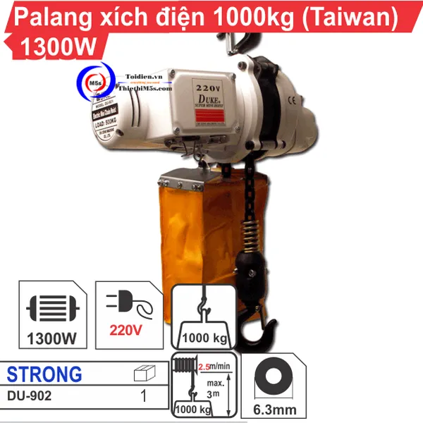 Pa lăng xích điện 1 Tấn DU-902