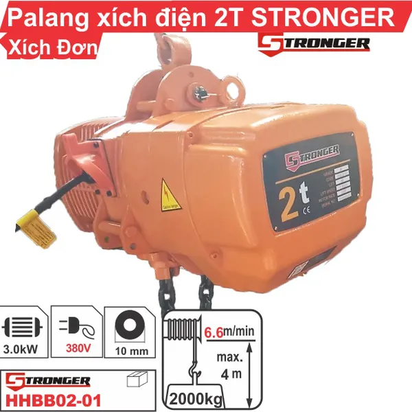 PA LĂNG XÍCH ĐIỆN 2 TẤN STRONGER (cố định)