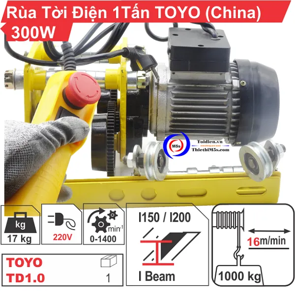 Rùa tời điện 1 tấn TOYO