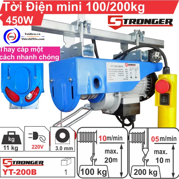 TỜI ĐIỆN MINI 100-200KG STRONGER