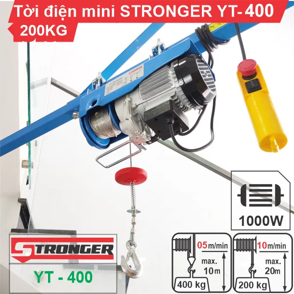 TỜI ĐIỆN MINI 200-400KG STRONGER