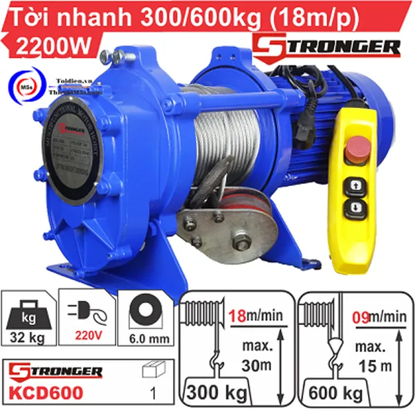 Tời kéo mặt đất giá rẻ, chất lượng tương đương máy tời Nhật