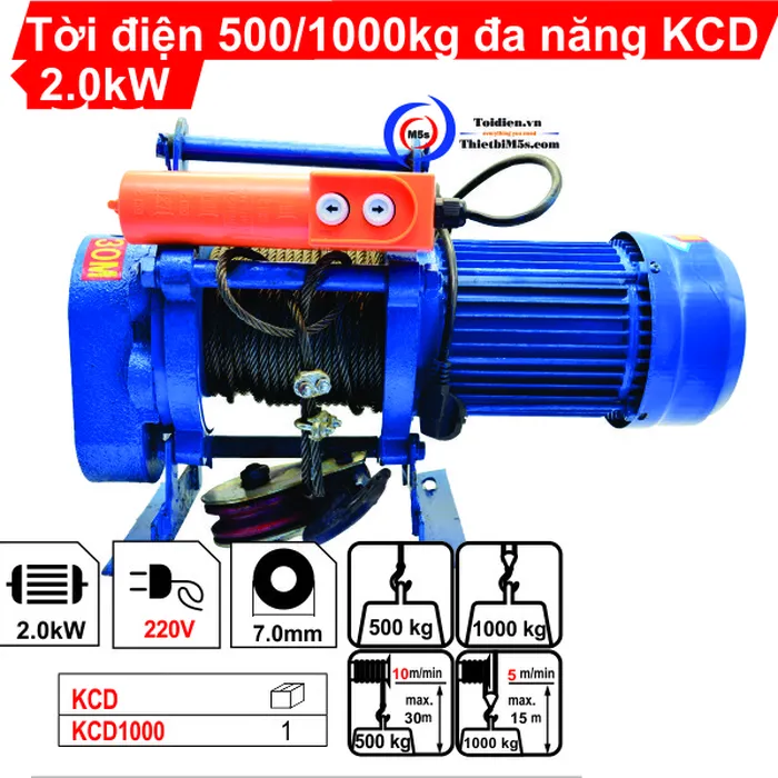 Tời Điện 1000kg Đa Năng STRONGER