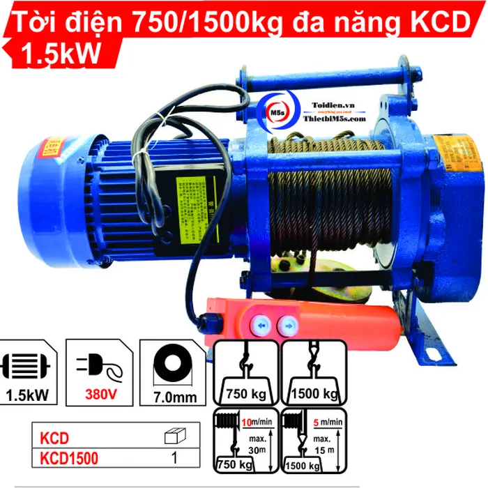 Tời Điện 1500kg Đa Năng Senggong