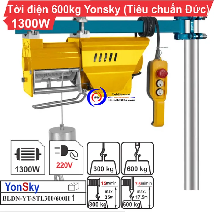 TỜI ĐIỆN YONSKY 600KG 1300W