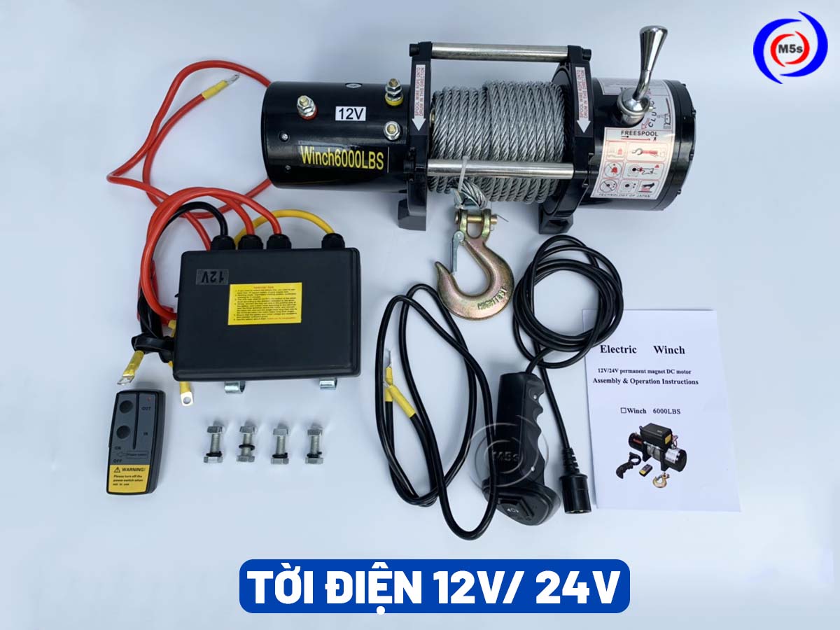 Tời điện 12V và tời 24V Tời điện 12V và tời 24V