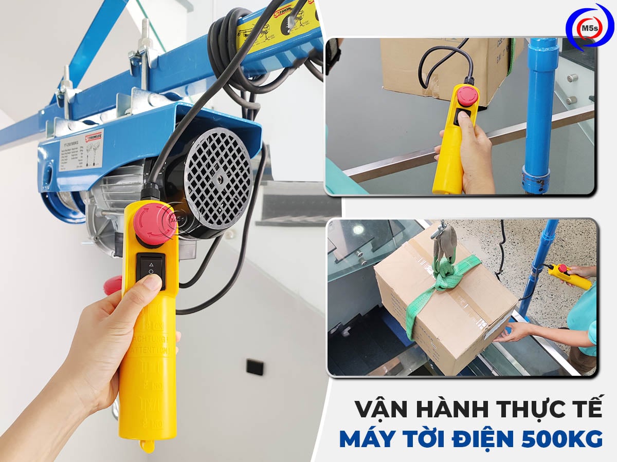 Vận hành máy tời điện 500kg trước khi mua Vận hành máy tời điện 500kg trước khi mua