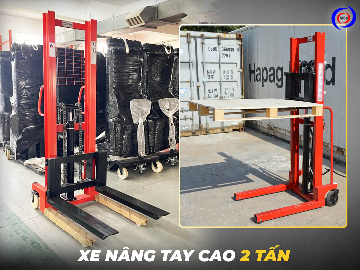 Xe nâng tay cao 2 tấn