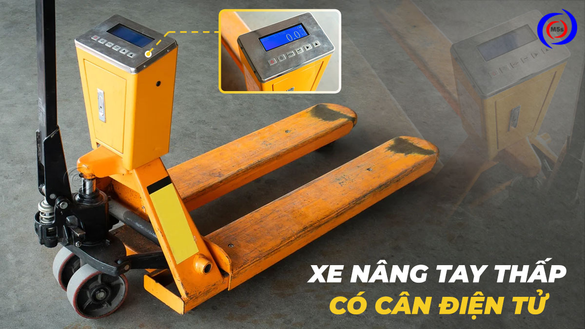 Xe nâng tay thấp có cân điện tử Xe nâng tay thấp có cân điện tử