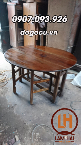 bàn tròn gỗ xếp 2 cánh bàn tròn gỗ xếp 2 cánh