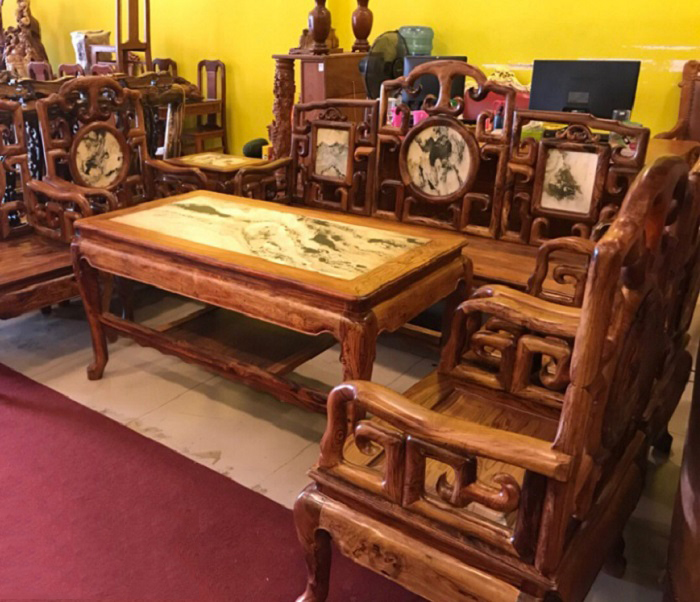 bộ bàn ghế triện móc