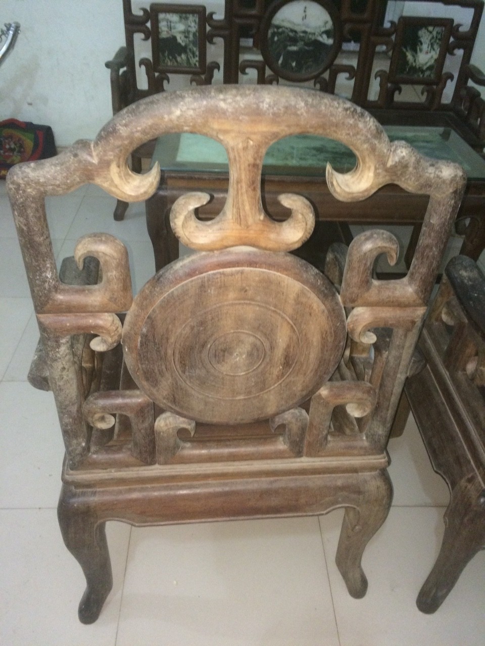 bộ bàn ghế móc đá gỗ gụ ta bộ bàn ghế móc đá gỗ gụ ta