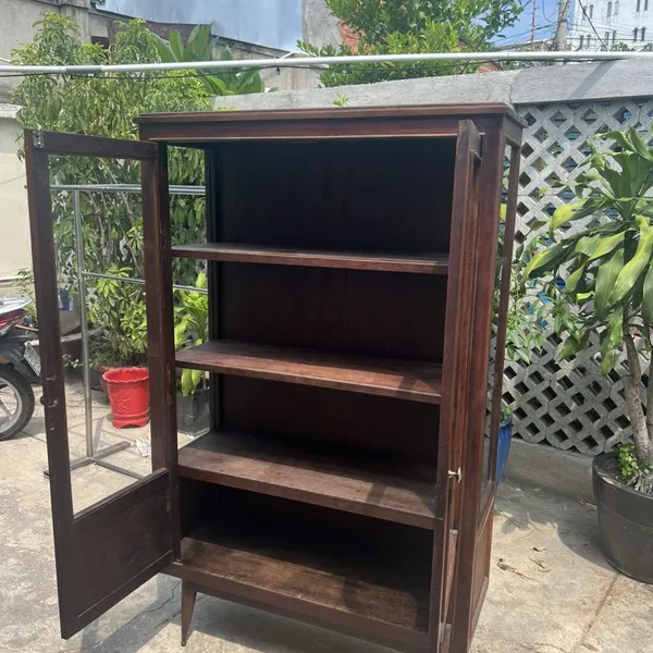 Tủ ly gỗ cũ gỗ Gõ Đỏ xưa 165cm, 99cm, 35cm chọn lựa đáng tin cậy