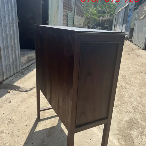 Tủ ly gỗ cũ gỗ Dầu xưa 124x102x40cm - Bí quyết trang trí không gian độc đáo