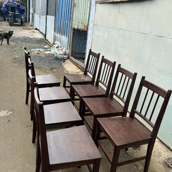 Bộ bàn ăn 8 ghế gỗ tự nhiên cao: 75x182x70cm cho mọi không gian