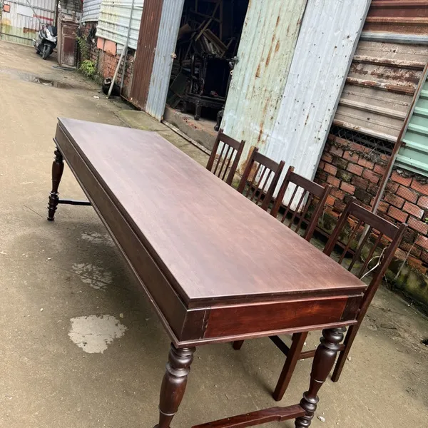 Bộ bàn ăn 8 ghế gỗ tự nhiên cao: 75x182x70cm cho mọi không gian