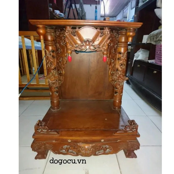 Bàn thờ Thần Tài giá rẻ gỗ căm xe chất lượng hàng đầu